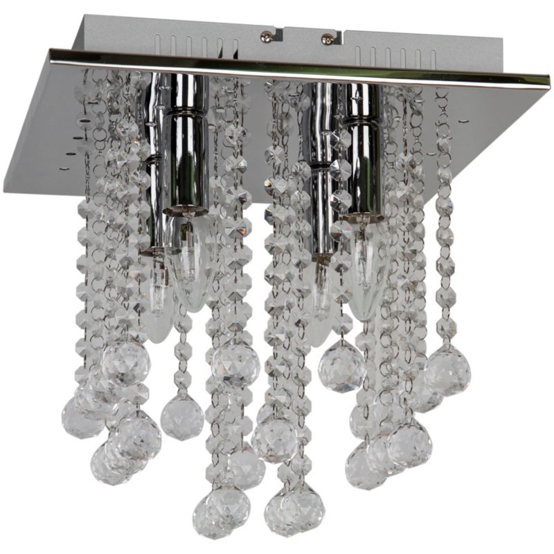 Loftslampe Libertas 4 x E14 Krom 32x32 cm