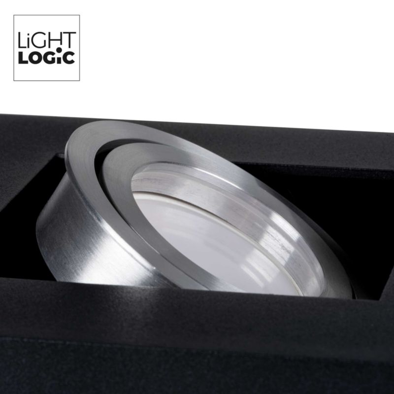 LightLogic LL CEILING LAMP 01B 31380 sort overflademonteret spotlampe, 1 stk.