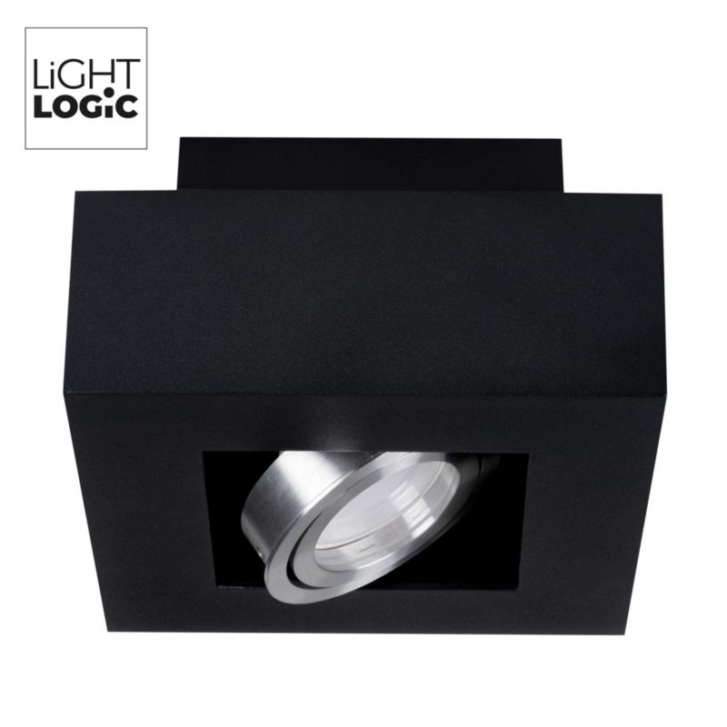 LightLogic LL CEILING LAMP 01B 31380 sort overflademonteret spotlampe, 1 stk.