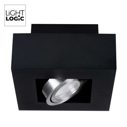 LightLogic LL CEILING LAMP 01B 31380 sort overflademonteret spotlampe, 1 stk.
