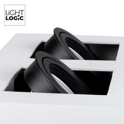 LightLogic LL CEILING LAMP 02W 31383 dobbelt overflademonteret loftlampe 1 stk.