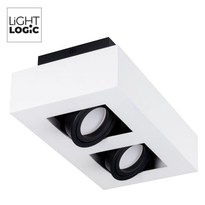 LightLogic LL CEILING LAMP 02W 31383 dobbelt overflademonteret loftlampe 1 stk.