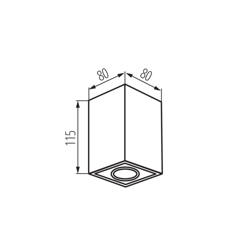 LightLogic LL CUKI GU10 W loftlampe, hvid, 1 stk.