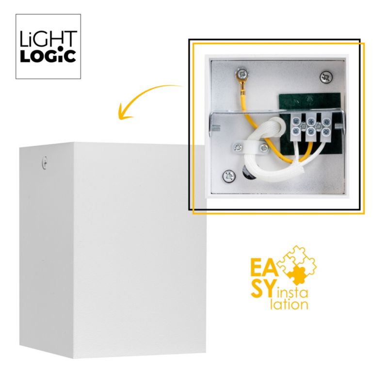 LightLogic LL CUKI GU10 W loftlampe, hvid, 1 stk.