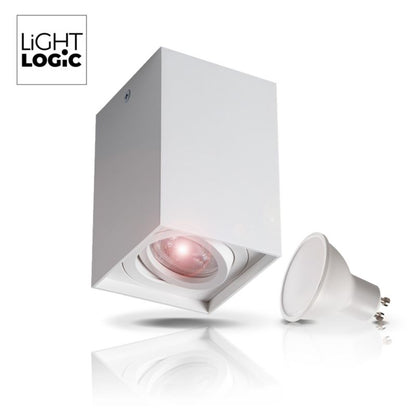 LightLogic LL CUKI GU10 W loftlampe, hvid, 1 stk.