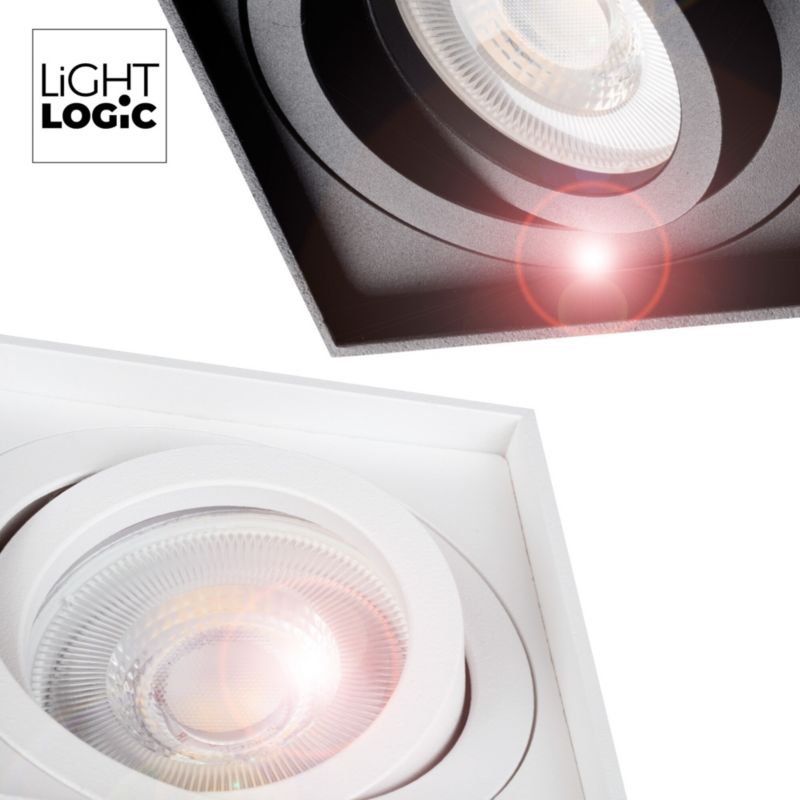 LightLogic LL CUKI GU10 W loftlampe, hvid, 1 stk.