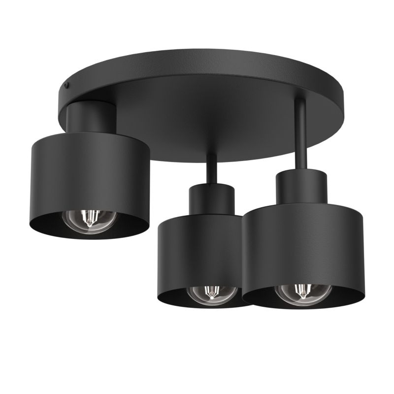 Loftslampe Parkla Metal 3-punkts E27 Sort
