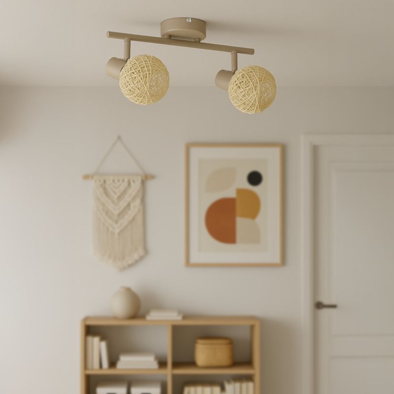 Loftslampe Milagro Dex 2xE14 Beige