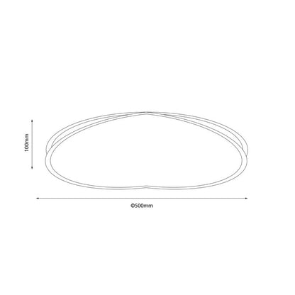 Loftslampe Milagro Halo LED 38 W Hvid 500 mm