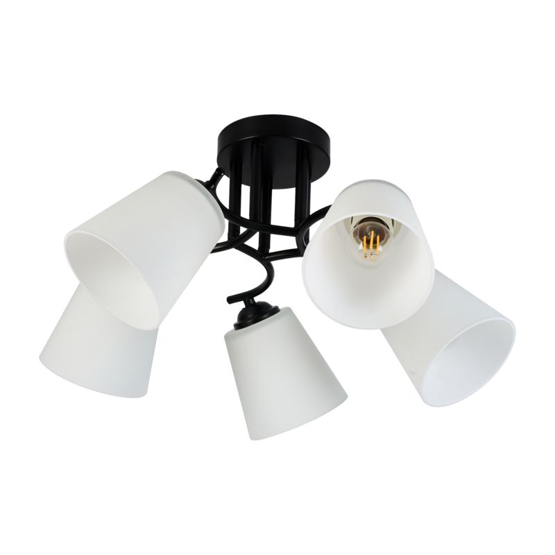 Loftslampe Milagro Pafos 5x E27 Sort 50 cm