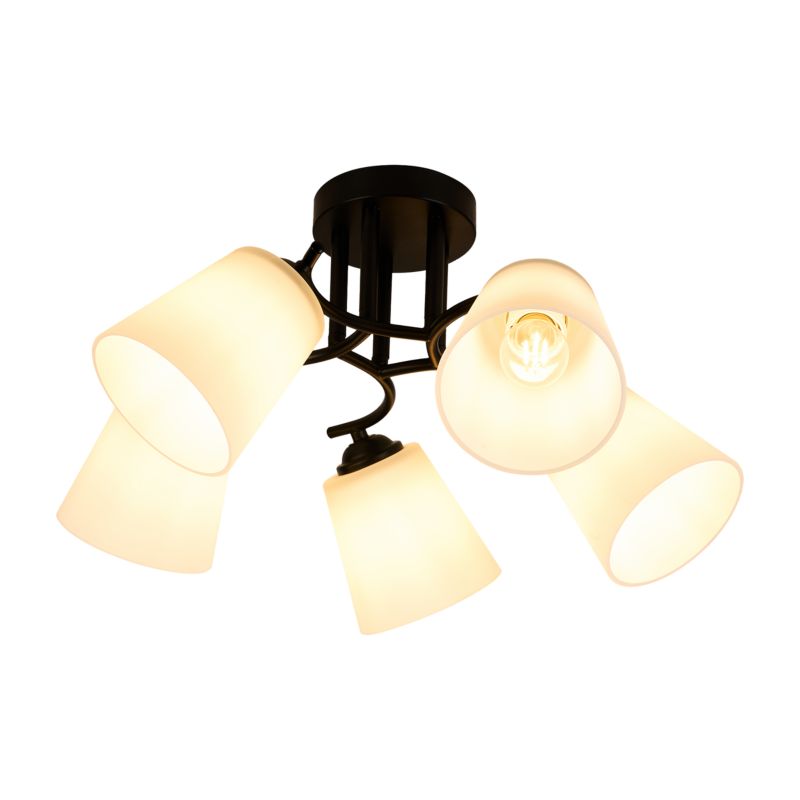 Loftslampe Milagro Pafos 5x E27 Sort 50 cm