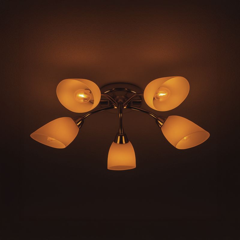 Loftslampe Portos 5 x E14 Krom