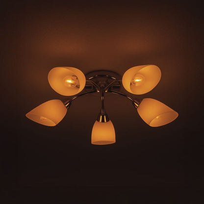 Loftslampe Portos 5 x E14 Krom