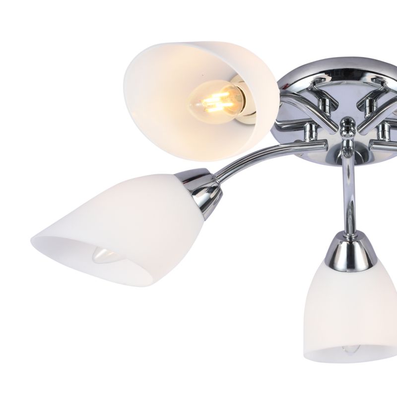 Loftslampe Portos 5 x E14 Krom