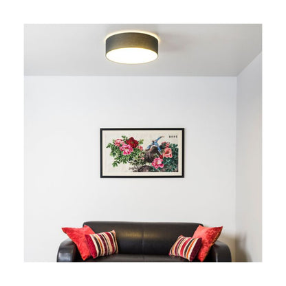 SPOT Light loftlampe 1xLED 13W elegant antracitfarvet stof i industriel stil fra polsk producent, 1 stk.