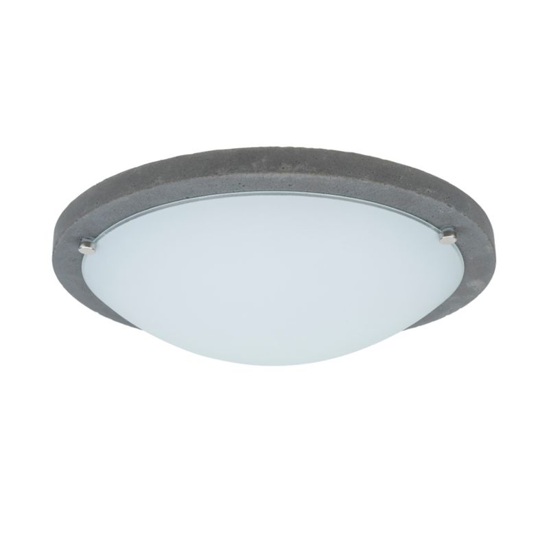 Spot Light loftlampe 1xLED 13W klassisk kombination af grå beton og hvidt glas, polsk producent, 1 stk.
