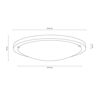 Spot Light loftlampe 1xLED 13W klassisk kombination af grå beton og hvidt glas, polsk producent, 1 stk.