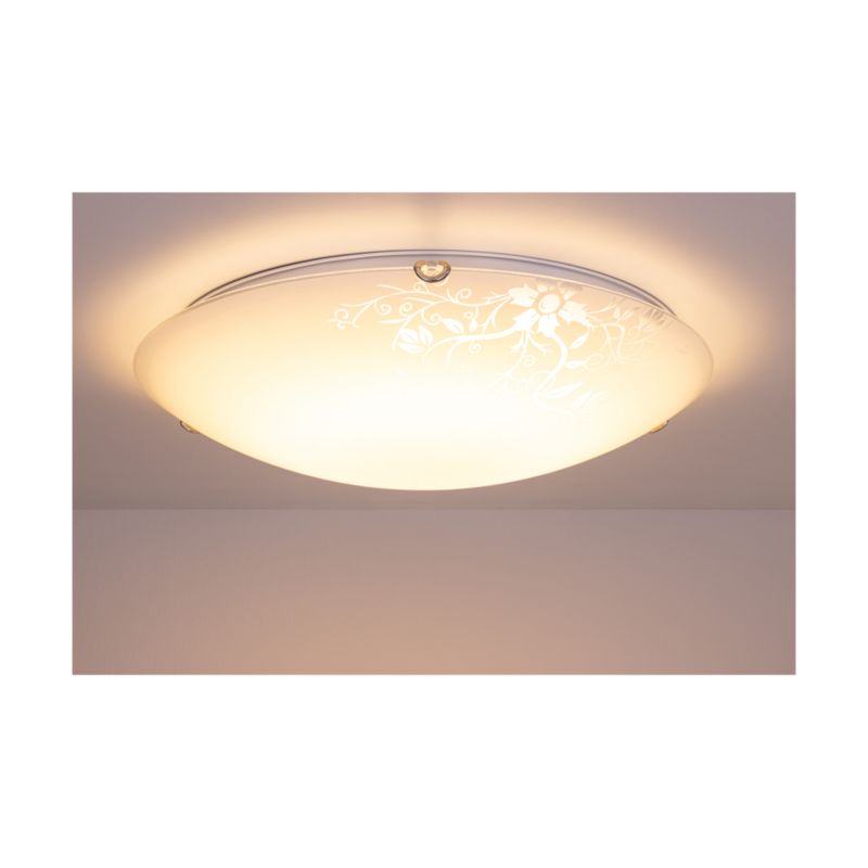 SPOT Light loftlampe 1xLED 18W med hvidt glas i klassisk stil fra polsk producent, 1 stk.