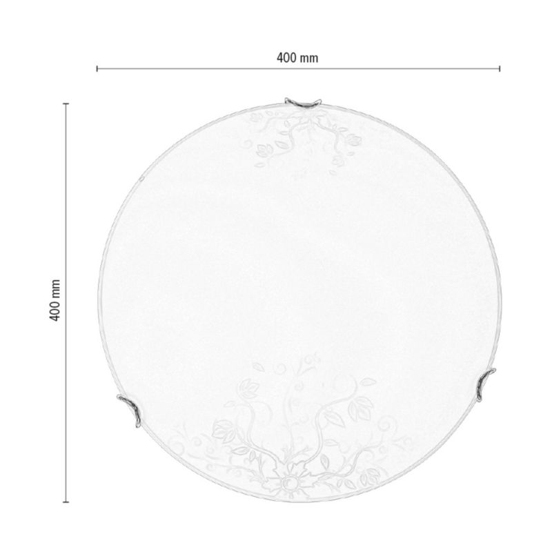 SPOT Light loftlampe 1xLED 18W med hvidt glas i klassisk stil fra polsk producent, 1 stk.