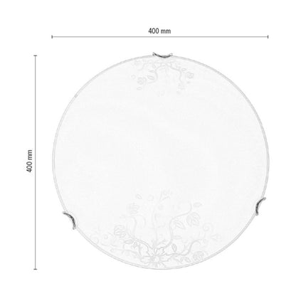 SPOT Light loftlampe 1xLED 18W med hvidt glas i klassisk stil fra polsk producent, 1 stk.