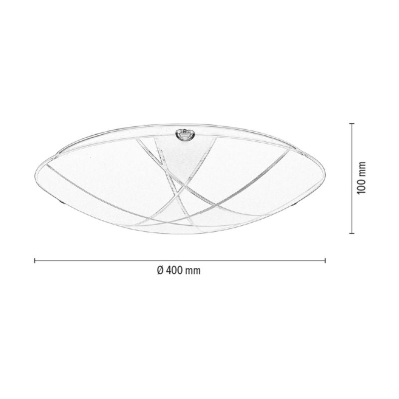 SPOT Light loftlampe 1xLED 18W elegant hvid i klassisk stil fra polsk producent, 1 stk.