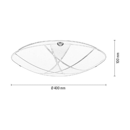 SPOT Light loftlampe 1xLED 18W elegant hvid i klassisk stil fra polsk producent, 1 stk.