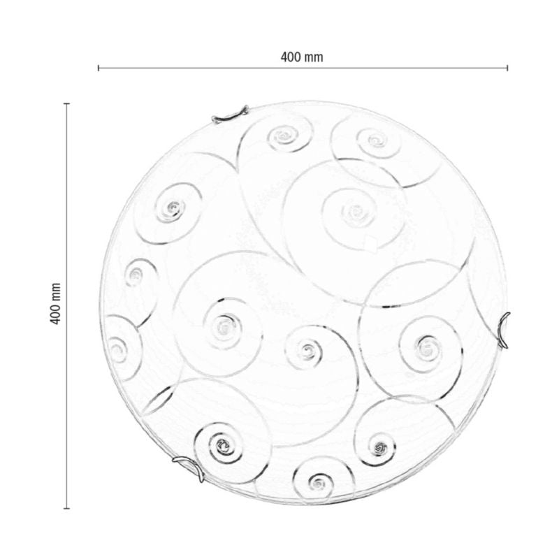 SPOT Light loftlampe 1xLED 18W i harmonisk hvid med klassisk design fra polsk producent, 1 stk.