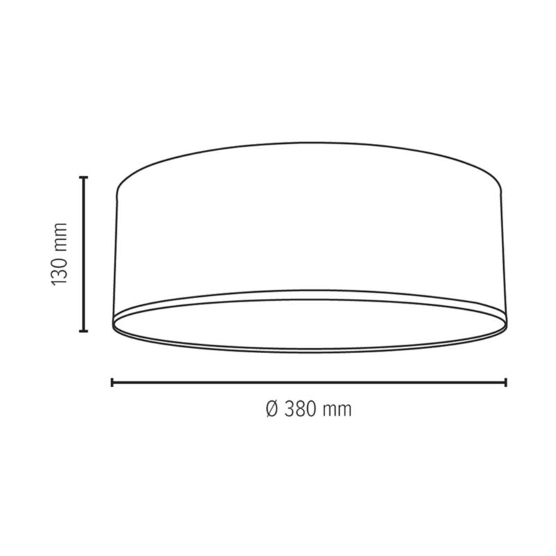 Loftlampe SPOT Light 1xLED 18W Klassisk Hvid Stof, Polsk Producent, 1 stk.