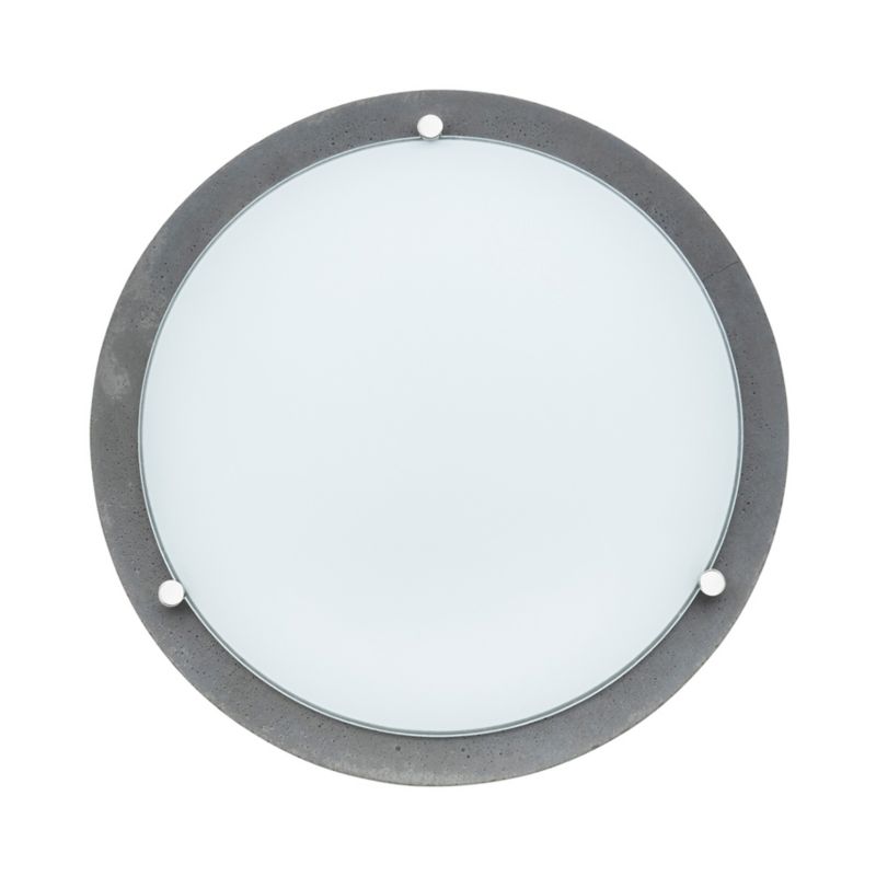 SPOT Light loftlampe 1xLED 18W klassisk kombination af grå beton og hvidt glas, polsk producent, 1 stk.