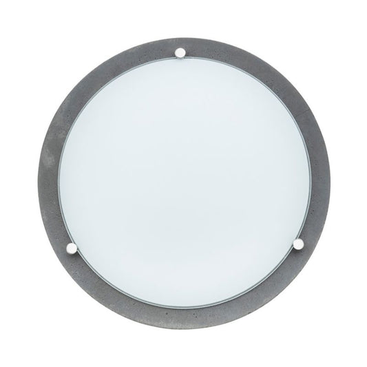 SPOT Light loftlampe 1xLED 18W klassisk kombination af grå beton og hvidt glas, polsk producent, 1 stk.