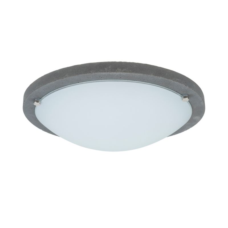 SPOT Light loftlampe 1xLED 18W klassisk kombination af grå beton og hvidt glas, polsk producent, 1 stk.