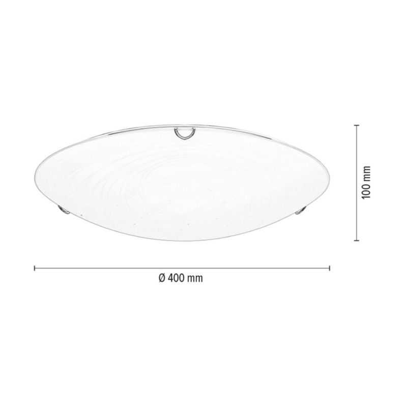 SPOT Light loftlampe 1xLED 18W subtil hvid i klassisk komposition fra polsk producent, 1 stk.