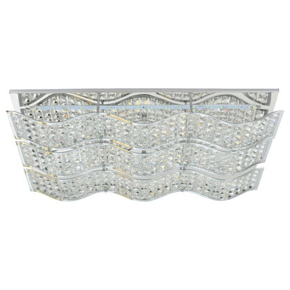 SPOT Light loftlampe 1xLED 24W med elegant kombination af krom og transparente krystaller, 1 stk.