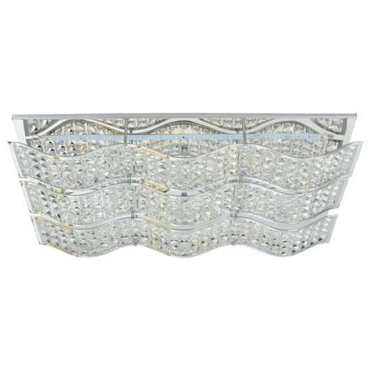 SPOT Light loftlampe 1xLED 24W med elegant kombination af krom og transparente krystaller, 1 stk.