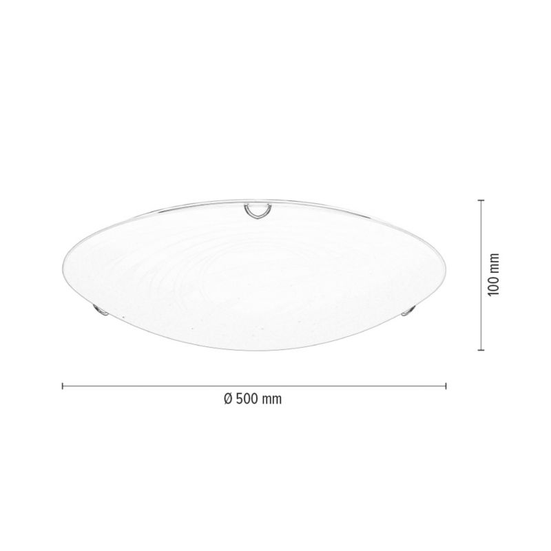 SPOT Light loftlampe 1xLED 30W hvidt glas, minimalistisk design fra polsk producent, 1 stk.