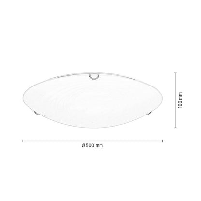 SPOT Light loftlampe 1xLED 30W hvidt glas, minimalistisk design fra polsk producent, 1 stk.