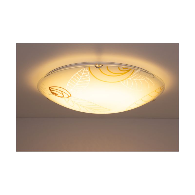 Loftlampe SPOT Light 1xLED 30W Hvidt glas med brune detaljer fra polsk producent, 1 stk.
