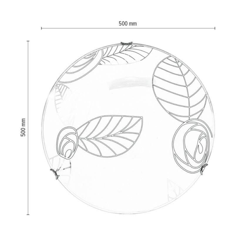 Loftlampe SPOT Light 1xLED 30W Hvidt glas med brune detaljer fra polsk producent, 1 stk.