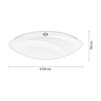 SPOT Light loftlampe 1xLED 30W i krom og hvid med klassisk design, 1 stk.