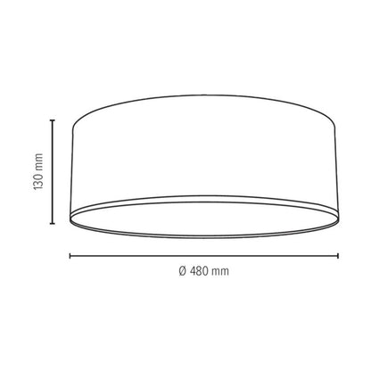 SPOT Light loftlampe 1xLED 30W med subtil antracitfarvet stofskærm, polsk producent, 1 stk.