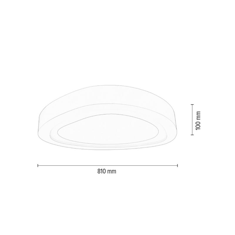 SPOT Light loftlampe 1xLED 66W elegant hvid i klassisk design fra polsk producent, 1 stk.