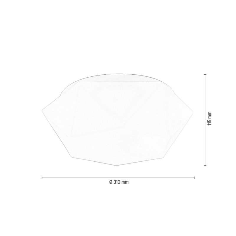 SPOT Light loftlampe 1xLED integreret 12W klassisk hvid fra polsk producent, 1 stk.