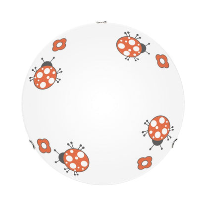 SPOT Light loftlampe 2xE27 60W hvidt glas med flerfarvet mariehønemønster, polsk producent, 1 stk.