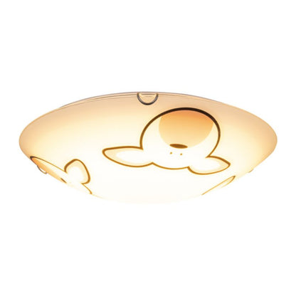 Loftlampe SPOT Light 2xE27 60W Hvidt Glas med Flerfarvet Kaninmønster, Polsk Producent, 1 stk.