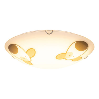 Loftlampe SPOT Light 2xE27 60W Hvidt glas med flerfarvet hundemotiv, polsk producent, 1 stk.