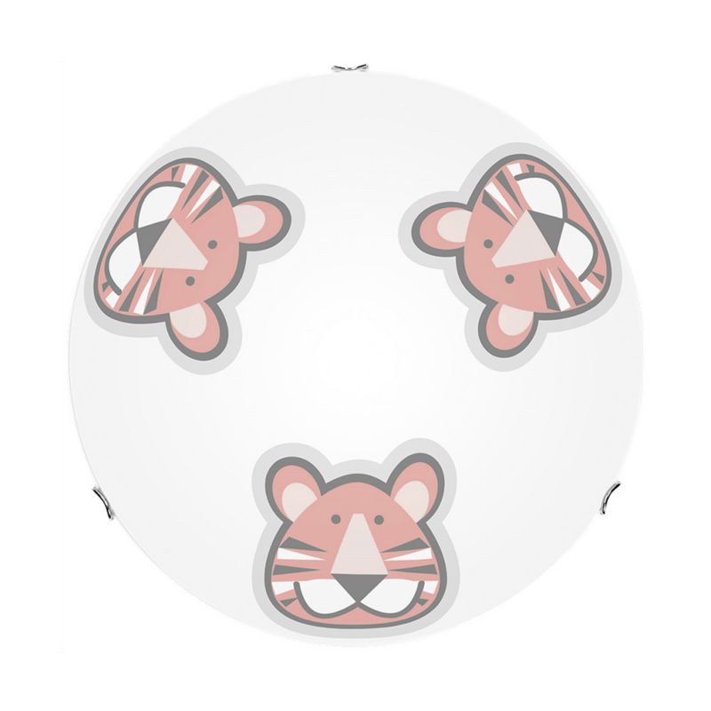 SPOT Light loftlampe 2xE27 60W hvidt glas med flerfarvet tigerprint, polsk producent, 1 stk.