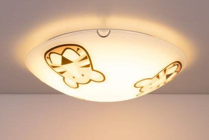 SPOT Light loftlampe 2xE27 60W hvidt glas med flerfarvet tigerprint, polsk producent, 1 stk.