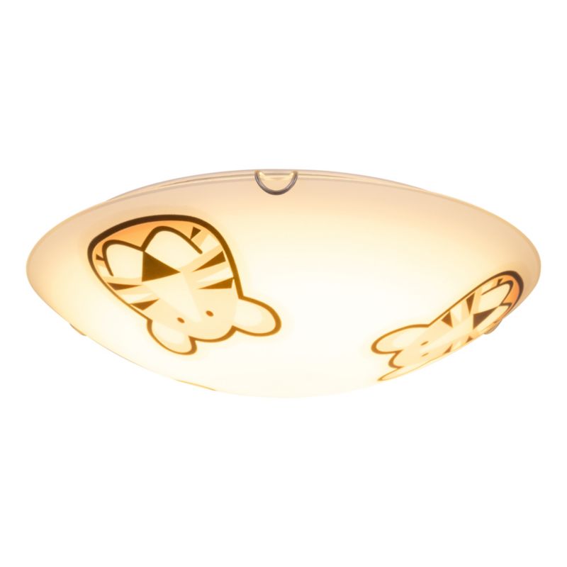 SPOT Light loftlampe 2xE27 60W hvidt glas med flerfarvet tigerprint, polsk producent, 1 stk.
