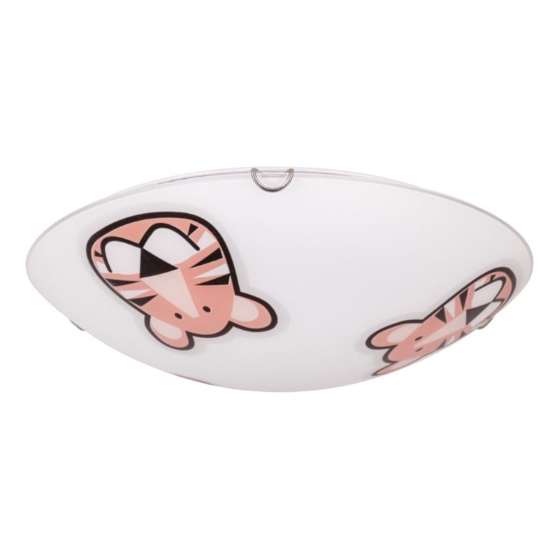 SPOT Light loftlampe 2xE27 60W hvidt glas med flerfarvet tigerprint, polsk producent, 1 stk.