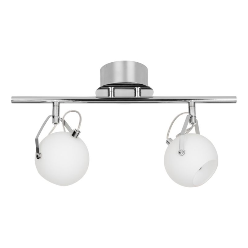 SPOT Light loftlampe 2xLED 3W klassisk kombination af krom og hvid fra polsk producent, 1 stk.